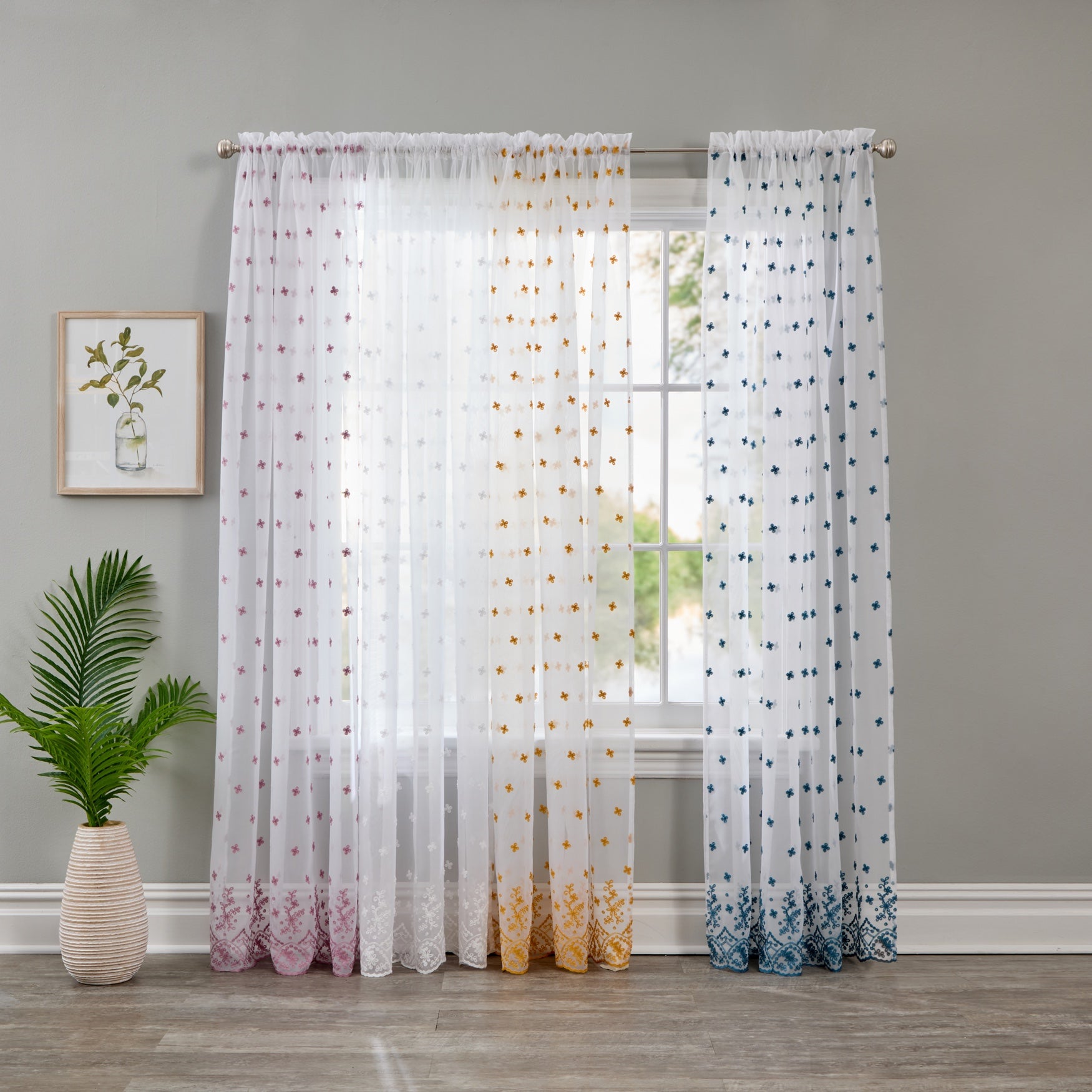 Embroidered Voile Panel image number 1