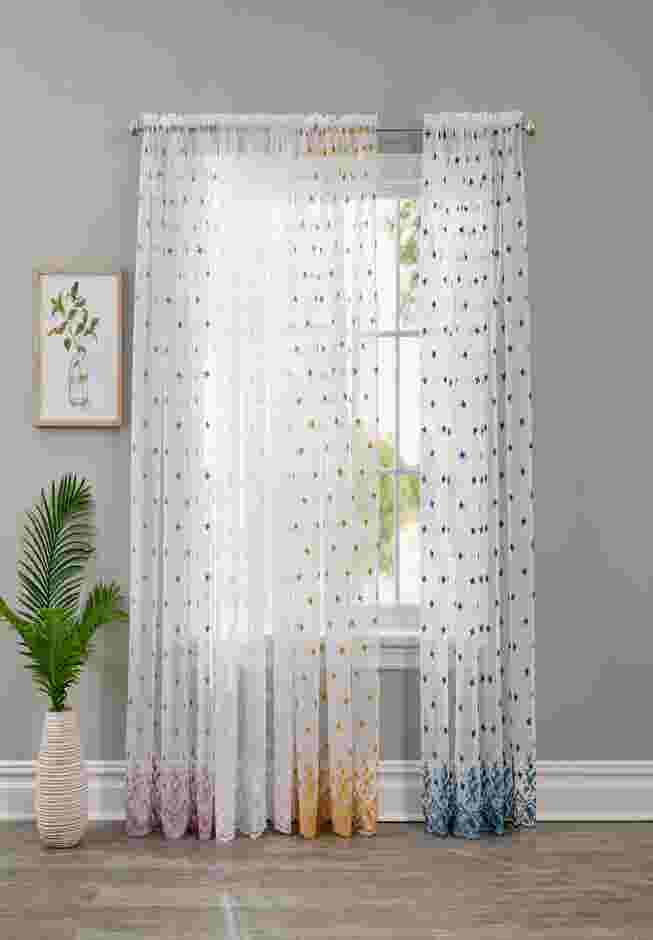 Embroidered Voile Panel image number 1