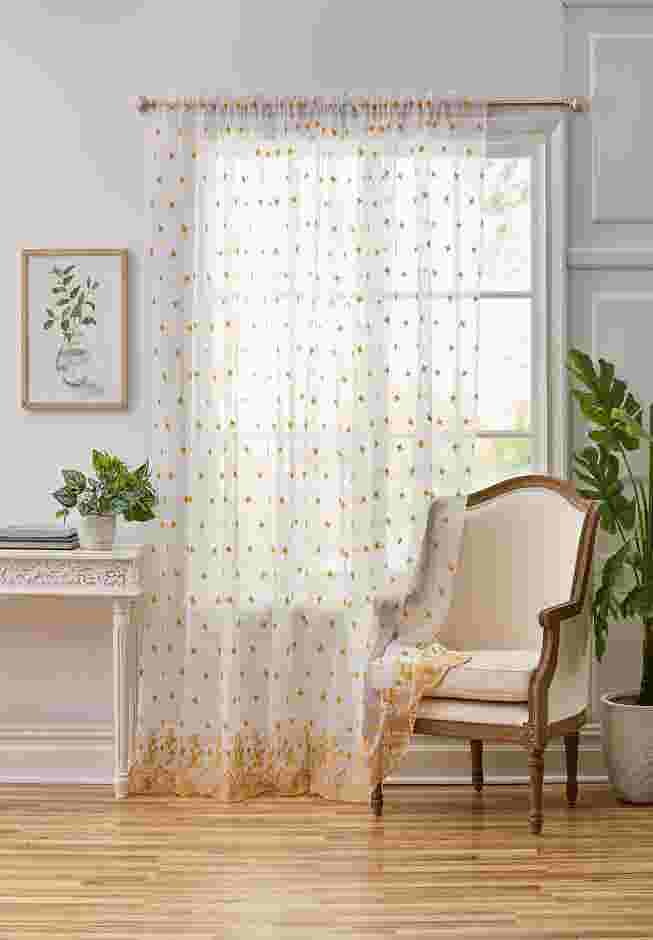 Embroidered Voile Panel image number 2
