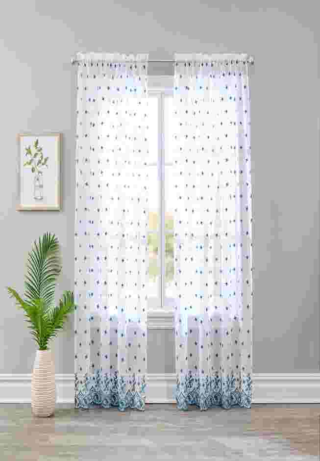 Embroidered Voile Panel image number 0