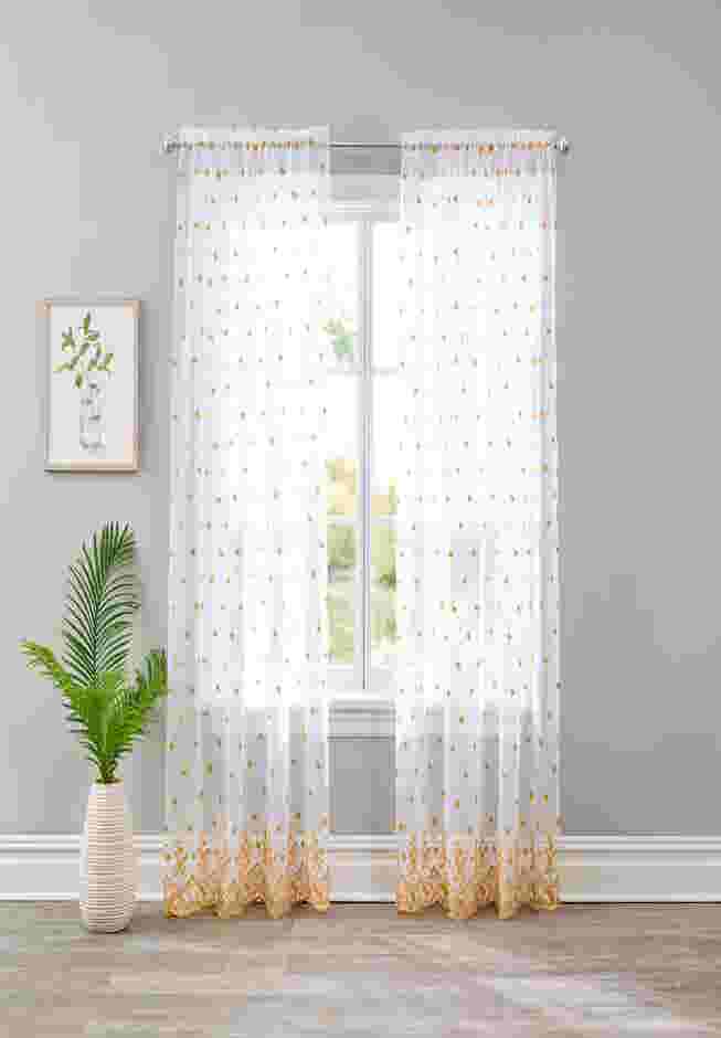Embroidered Voile Panel image number 0