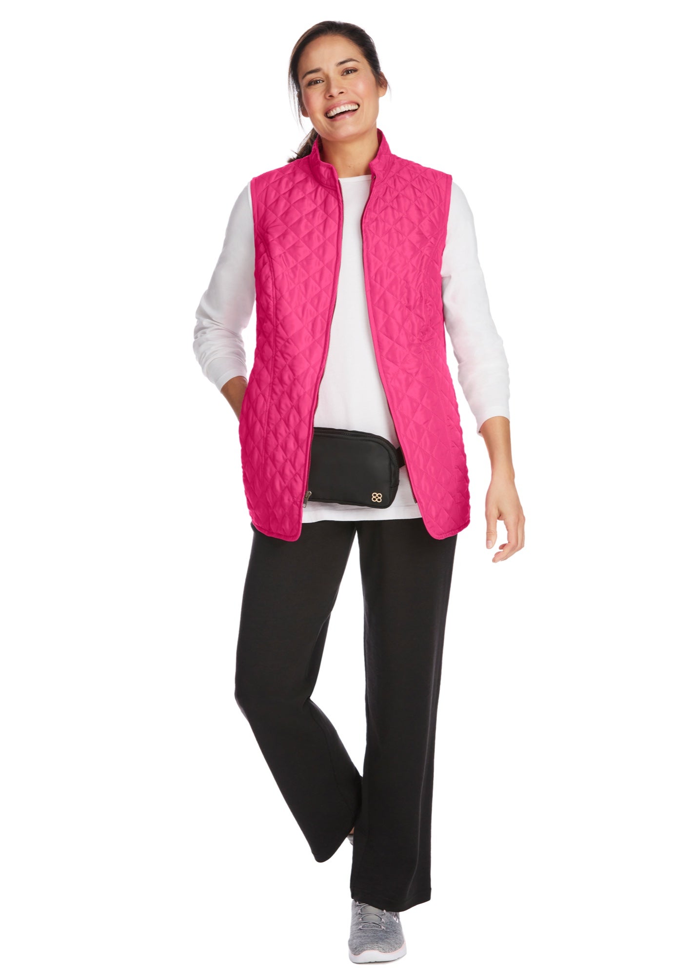 Zip-Front Quilted Vest image number 5