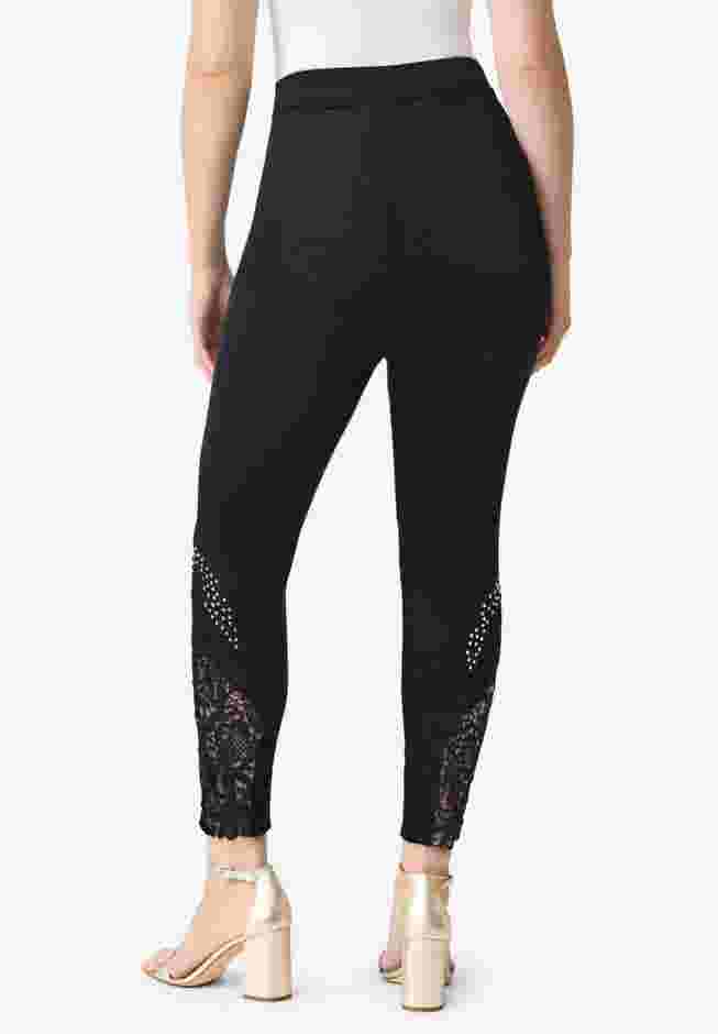 360° Stretch Lace Applique Jean image number 1