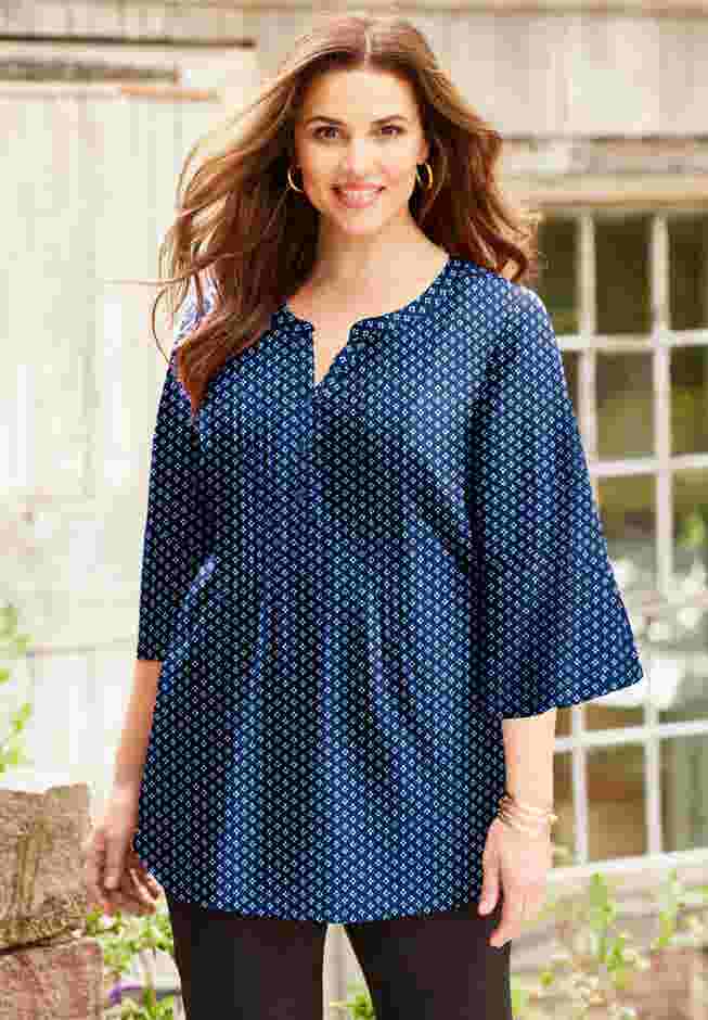 Georgette Pintuck Blouse image number 0