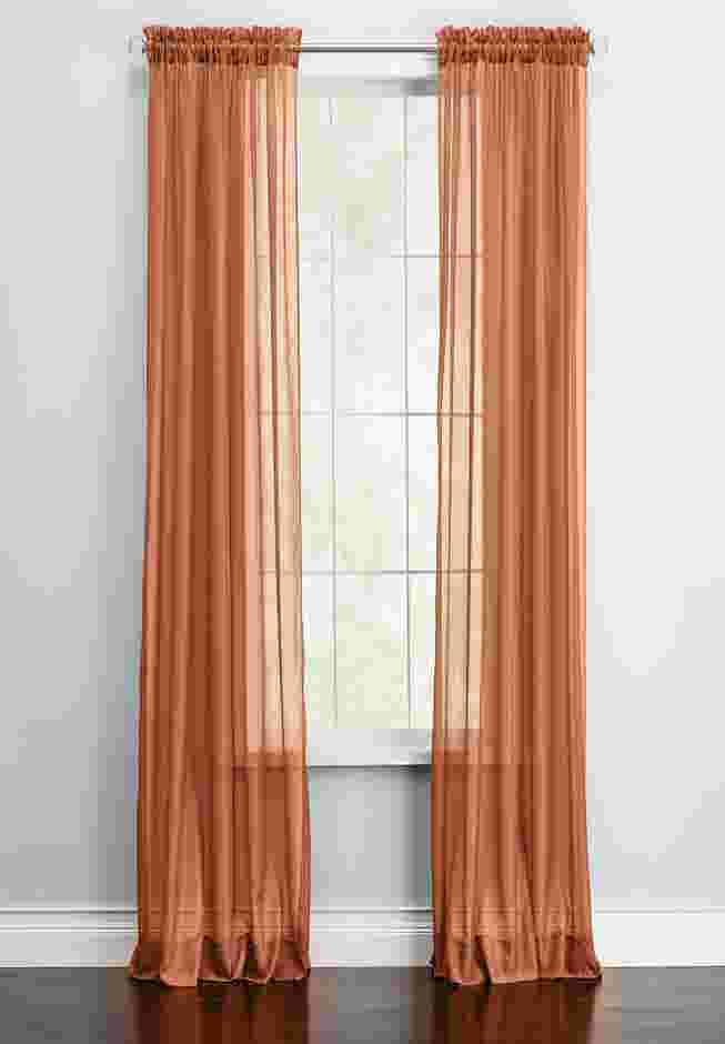 BH Studio Sheer Voile Rod-Pocket Panels, Set of 2 image number 0