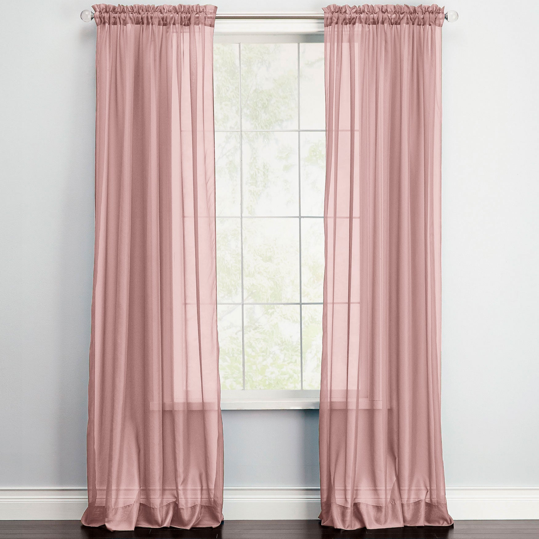 BH Studio Sheer Voile Rod-Pocket Panels -Set of 2 image number 0