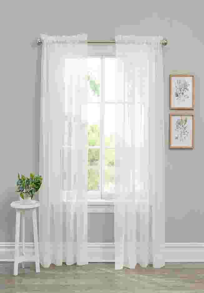 BH Studio Sheer Voile Rod-Pocket Panel Pair image number 0