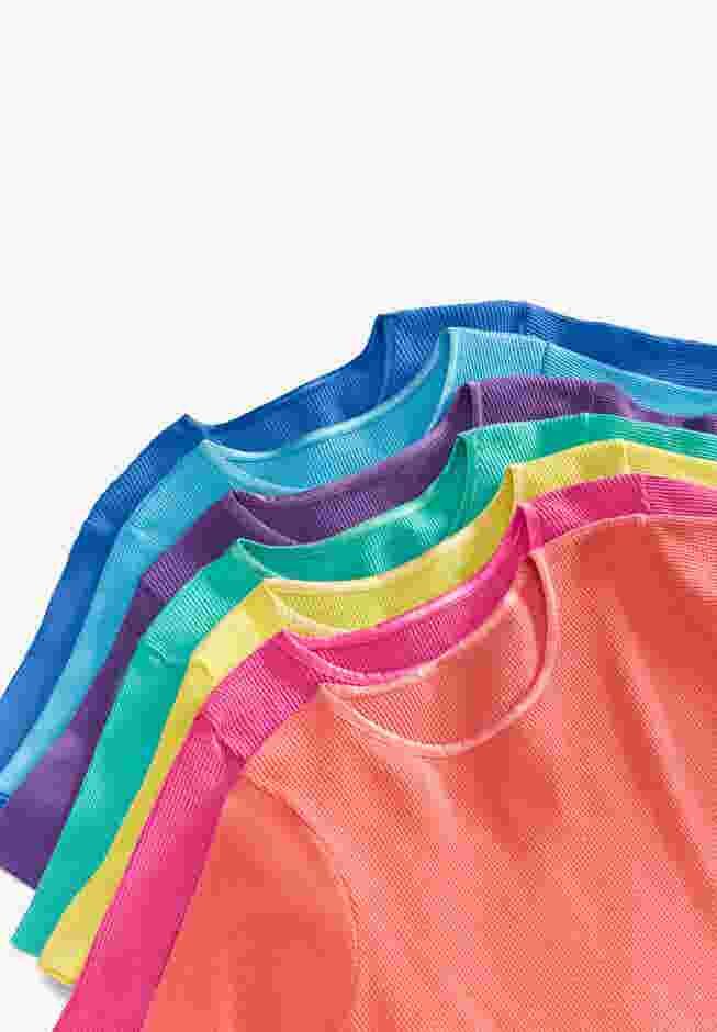 Waffle Thermal Satin Trim Tee image number 3
