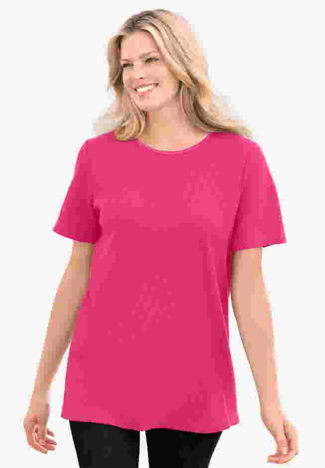 Waffle Thermal Satin Trim Tee image number 0