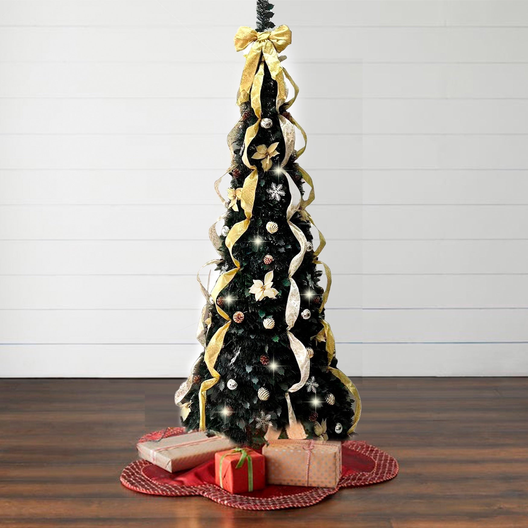 Fully Decorated Pre-Lit 4&frac12; Ft. Pop-Up Christmas Tree image number 0