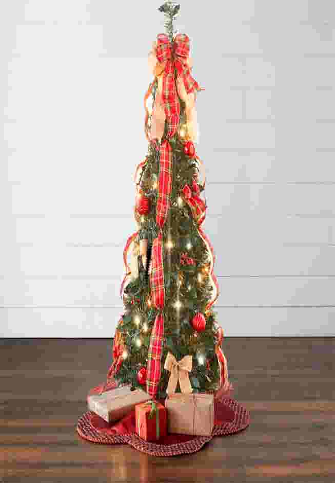 Fully Decorated Pre-Lit 4½’ Pop-Up Christmas Tree image number 0
