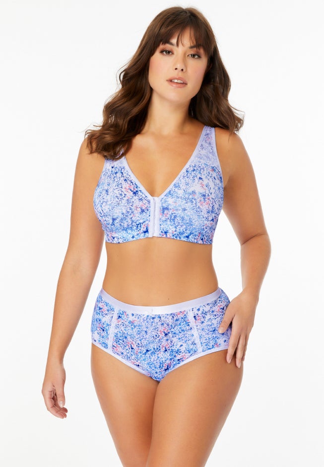 Wireless Front-Close Cotton Comfort Bra image number 3