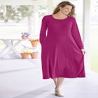 Thermal Knit A-Line Dress image number null