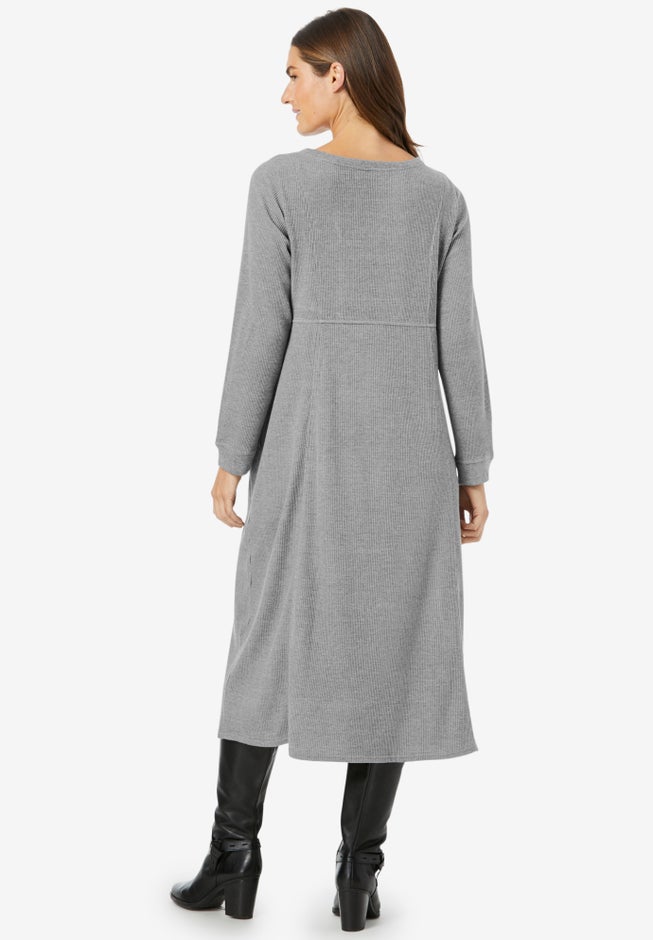 Thermal Knit A-Line Dress image number 1