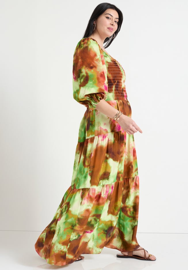 Off-The-Shoulder Smocked Cropped Top image number 2