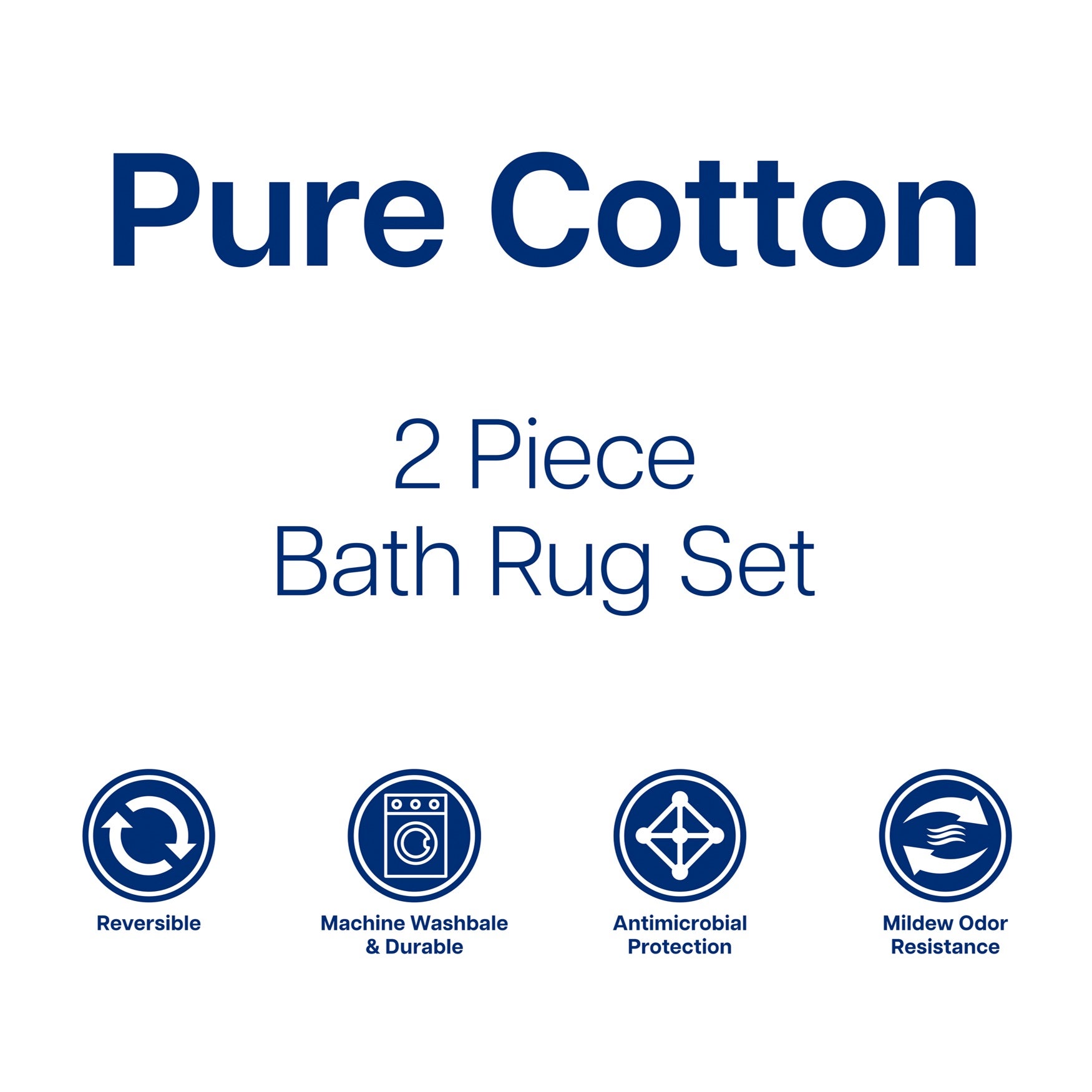 Arm & Hammer Reversible Double Border 2-PC Bath Rug image number 1