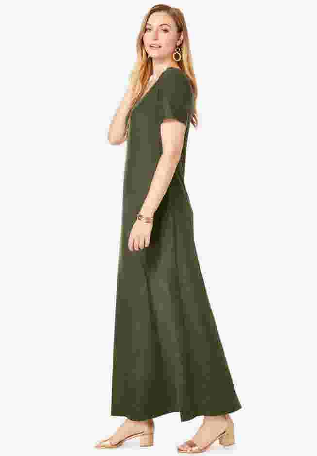 Stretch Cotton T-Shirt Maxi Dress image number 2