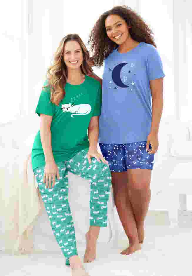 Graphic Tee PJ Set image number 3