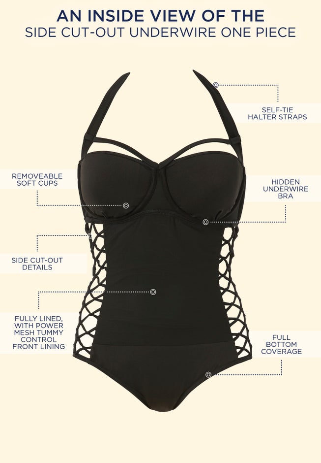 Boss Underwire One Piece Swimsuit image number 5