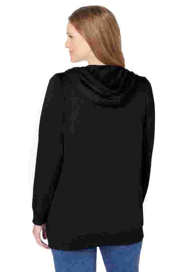 Zip Front Tunic Hoodie Jacket image number 1