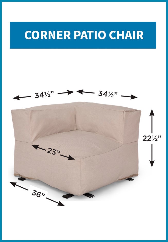 Santorini Modular Corner Patio Chair image number null