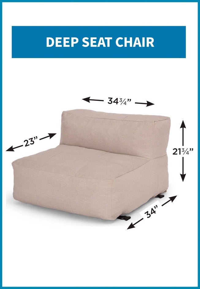 Indoor/Outdoor Santorini Modular Single Deep Seat Chair image number 8