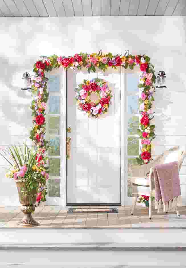 24" Pre-Lit Mia Spring Wreath image number 2