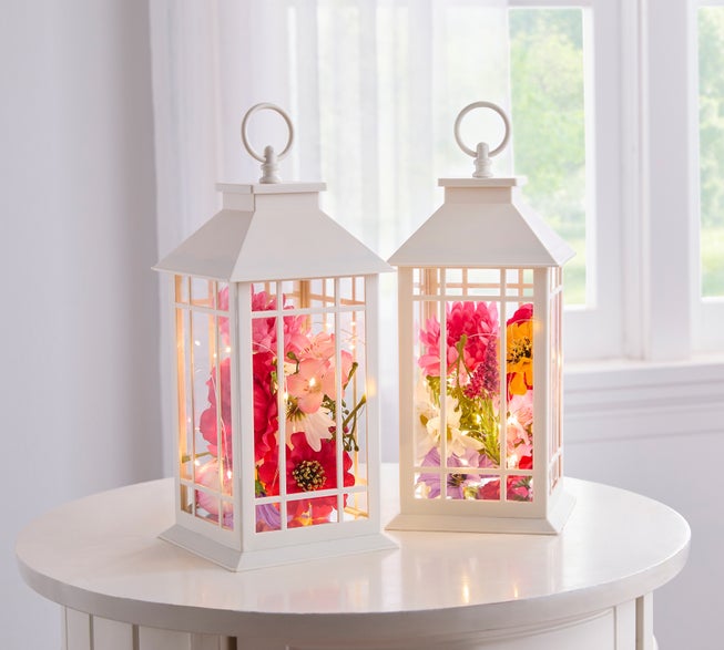 Pre-Lit Mia Spring Lanterns, Set of 2 image number 0