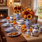 16" Blue Willow Oval Platter image number null