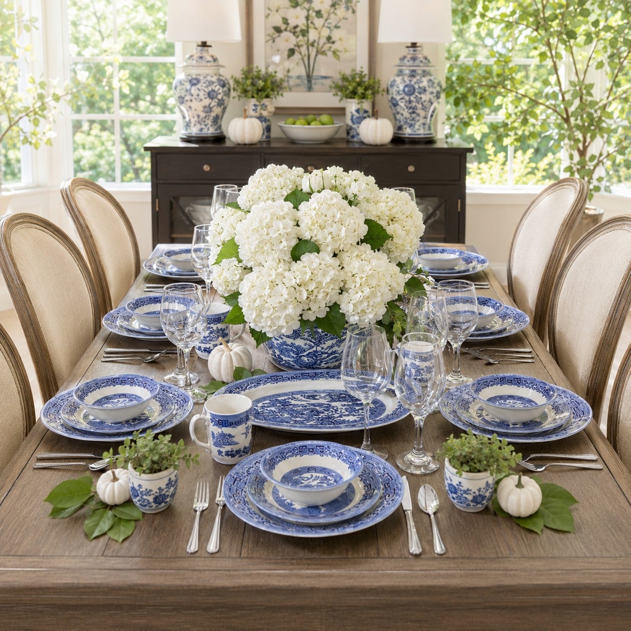 16" Blue Willow Oval Platter image number 2