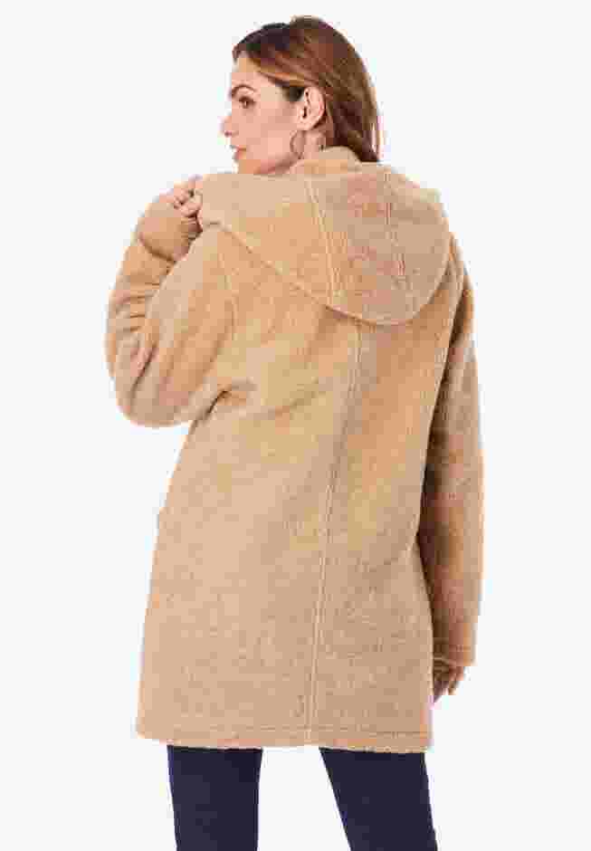 Mid Weight Hooded Teddy Coat image number 1