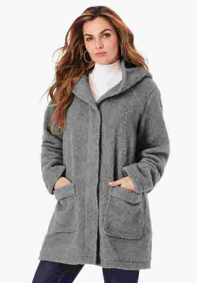 Mid Weight Hooded Teddy Coat image number 0