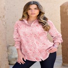 Plus Size Kate Long Sleeve Easy Cotton-Blend Button-Front Shirt image number null