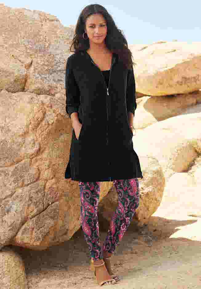 Plus Size Ankle Length Essential Stretch Legging image number 3