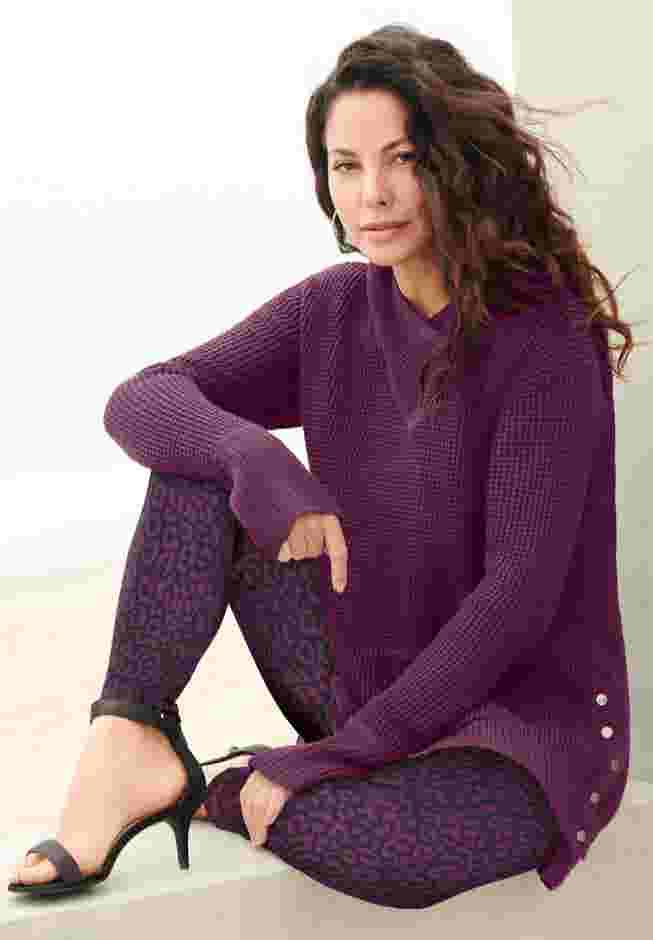 Plus Size Ankle Length Essential Stretch Legging image number 4
