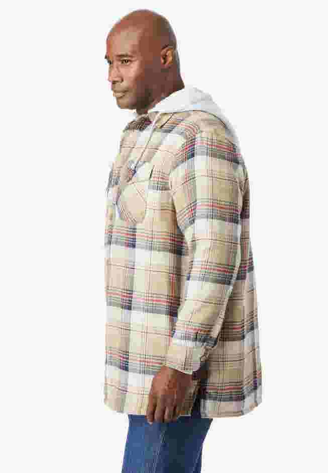 Removable Hooded Shirt Jacket image number 2