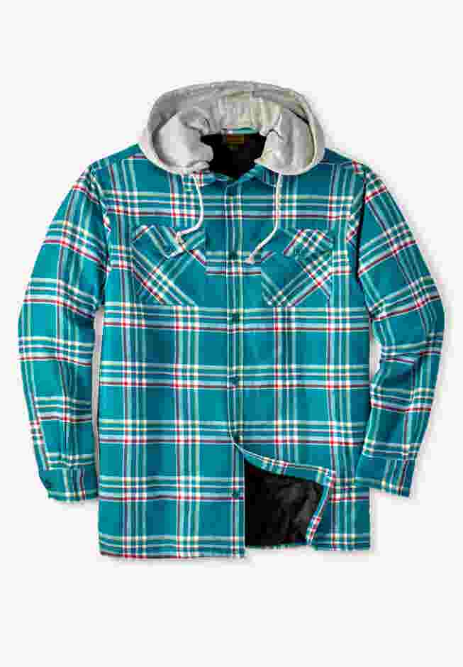 Removable Hooded Shirt Jacket image number 0