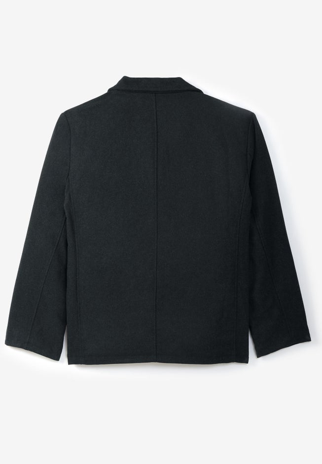 Double-Breasted Wool Peacoat image number null