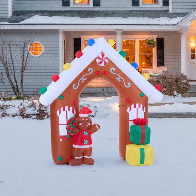 8’ Inflatable Gingerbread House image number 0