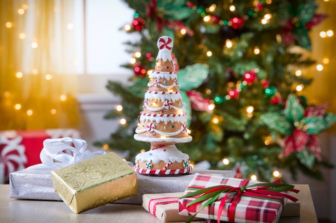 8½"H Pre-Lit Gingerbread Tree image number 0