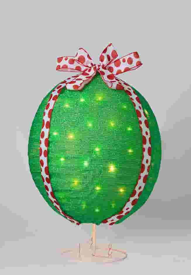 Pre-Lit Pop-Up Green Ornament image number 0