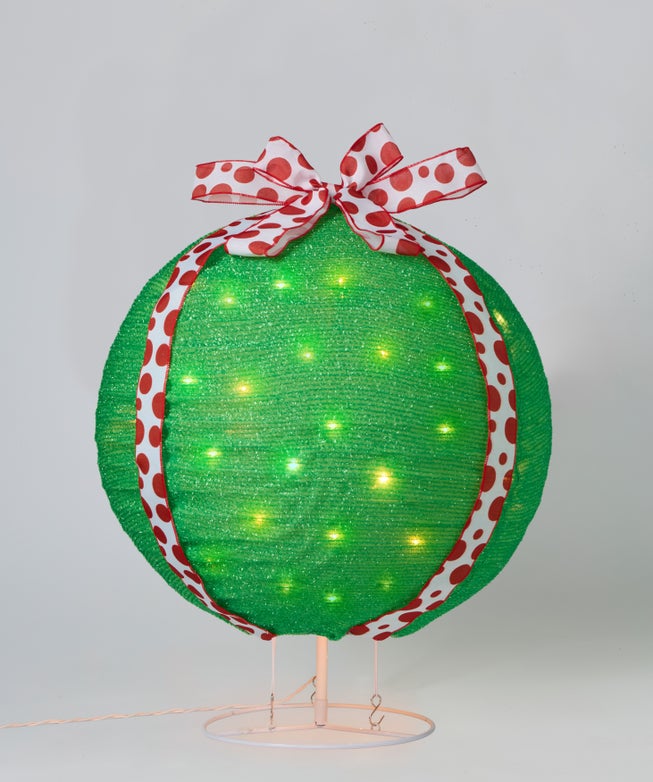 Pre-Lit Pop-Up Green Ornament image number 0