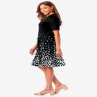 Stretch Ponte Flare Dress image number null