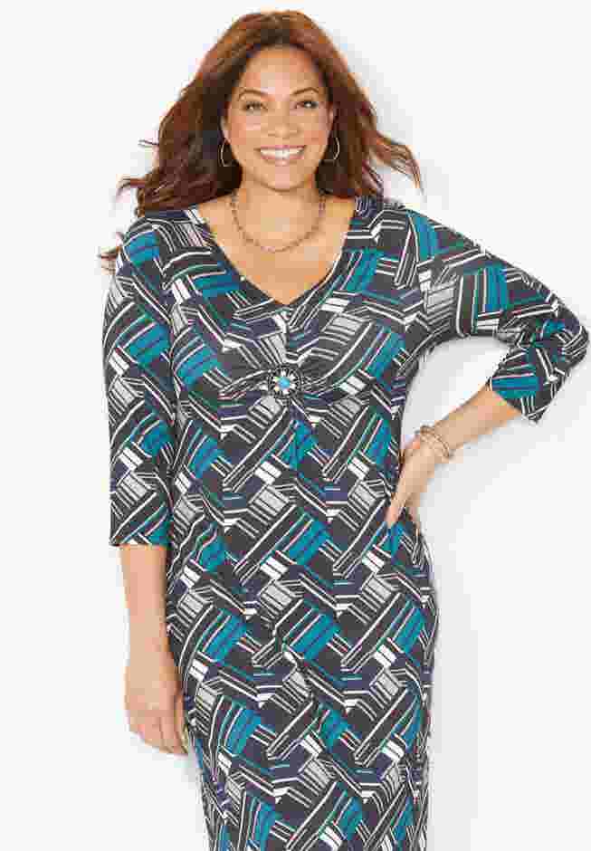 AnyWear Beaded Medallion Maxi Dress image number 3