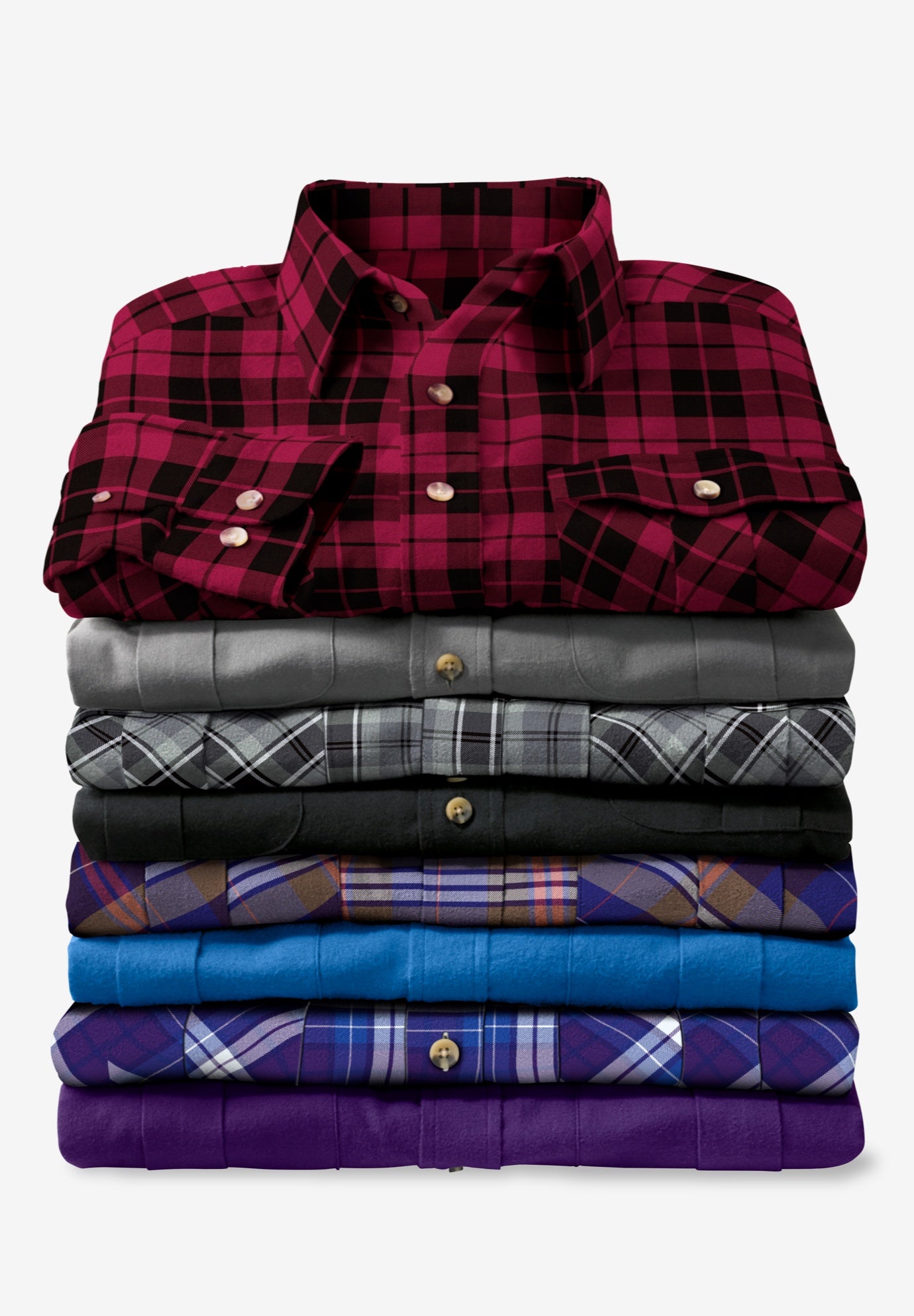 Signature Solid Flannel Shirt image number 4