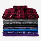 Signature Solid Flannel Shirt image number null