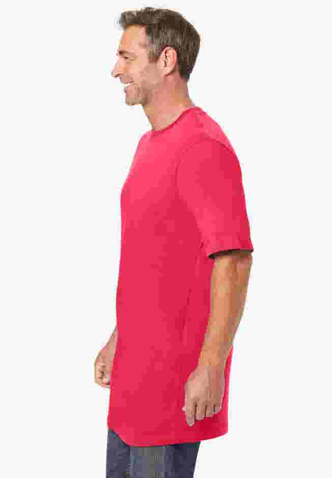 Shrink-Less Lightweight Longer-Length Crewneck T-Shirt image number 2