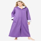 Sherpa-Lined Long Hooded Robe image number null