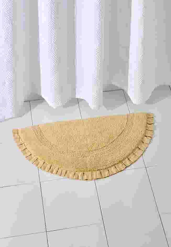Half Round Ruffle Bath Rug image number 0