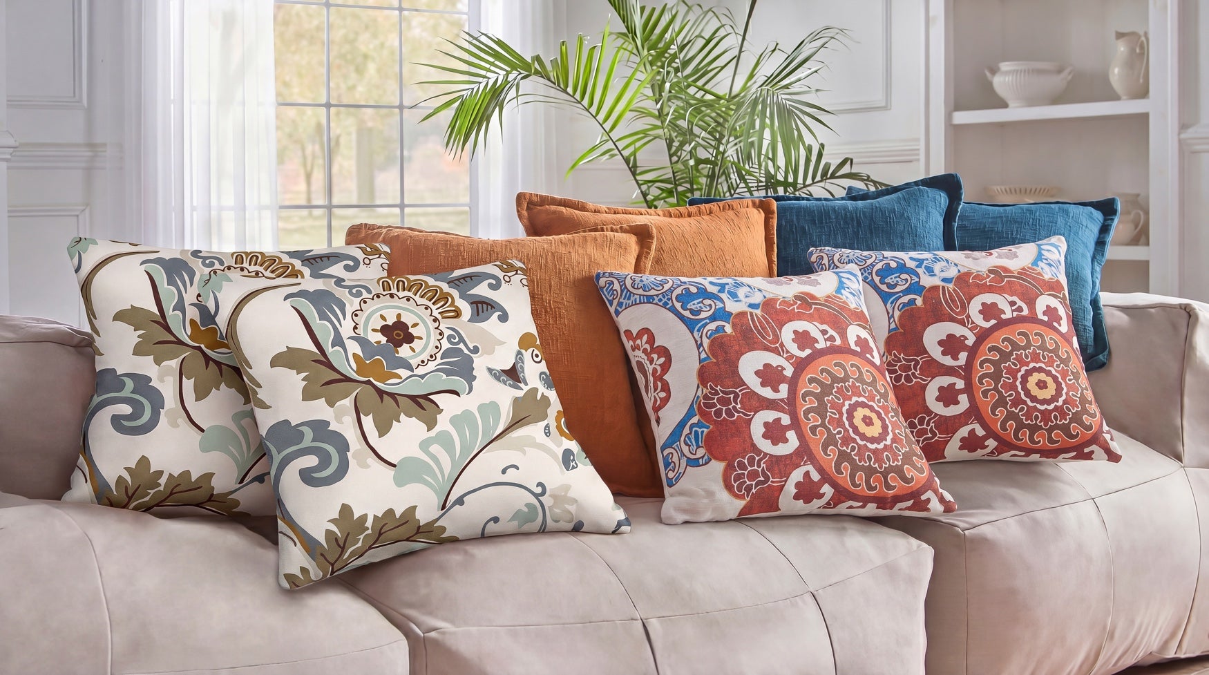 Printed Fall Pillows, Set of 2 image number 2